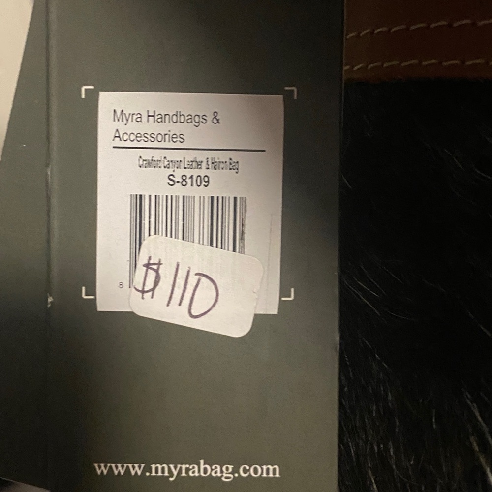 Myra Crawford Canyon Leather & Hairon handbag. Perfect condition new with tags. - Picture 11 of 11